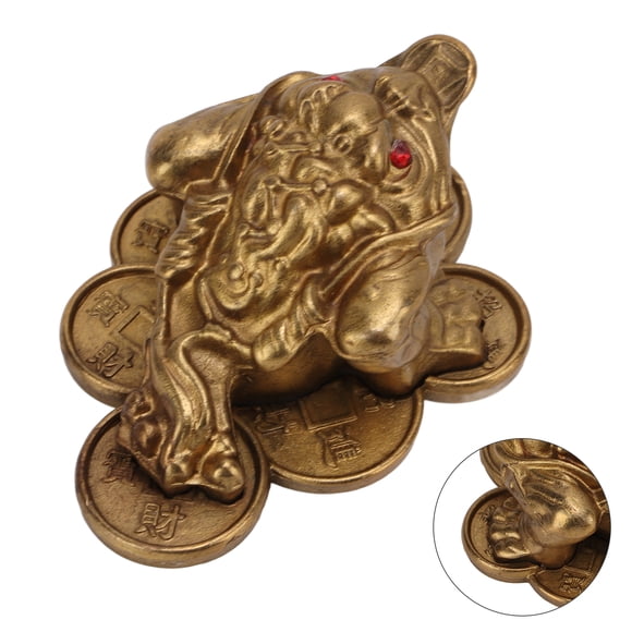 Adornos De Latón Para Escritorio, Forma De Ranas, Buena Suerte, Dinero, Dibujo, Decoración Para Sala De Estar