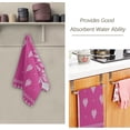 thumbnail image 2 of Xmas Knitted Pink Jacquard Hand Towels 2 PCS, Flowers Heart Pattern Kitchen Towel Ultra Soft and Highly Absorbent,Decorative Fingertip Face Towel for Bathroom Hotel, 28.3"x14.4", 2 of 5