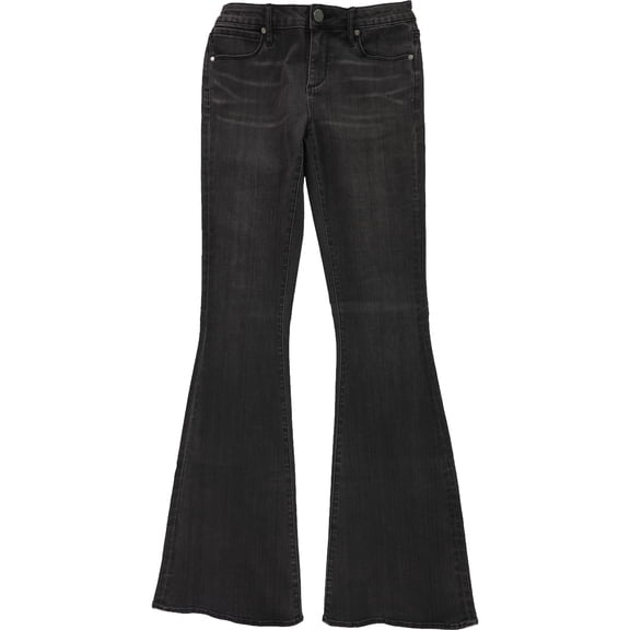 Articles of Society Womens Solid Flared Jeans, Black, 26