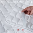 thumbnail image 3 of Waterproof Quilted Mattress Protector Cover Thickened Breathable Mattress Topper for Single or Double Bed (Grey,150x200cm), 3 of 7