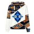 thumbnail image 3 of Women Aztec Hoodie Ethic Style Cowgirl Sweatshirts Vintage Geometric Hooded Pullover Tops Western Graphic Shirts, 3 of 4