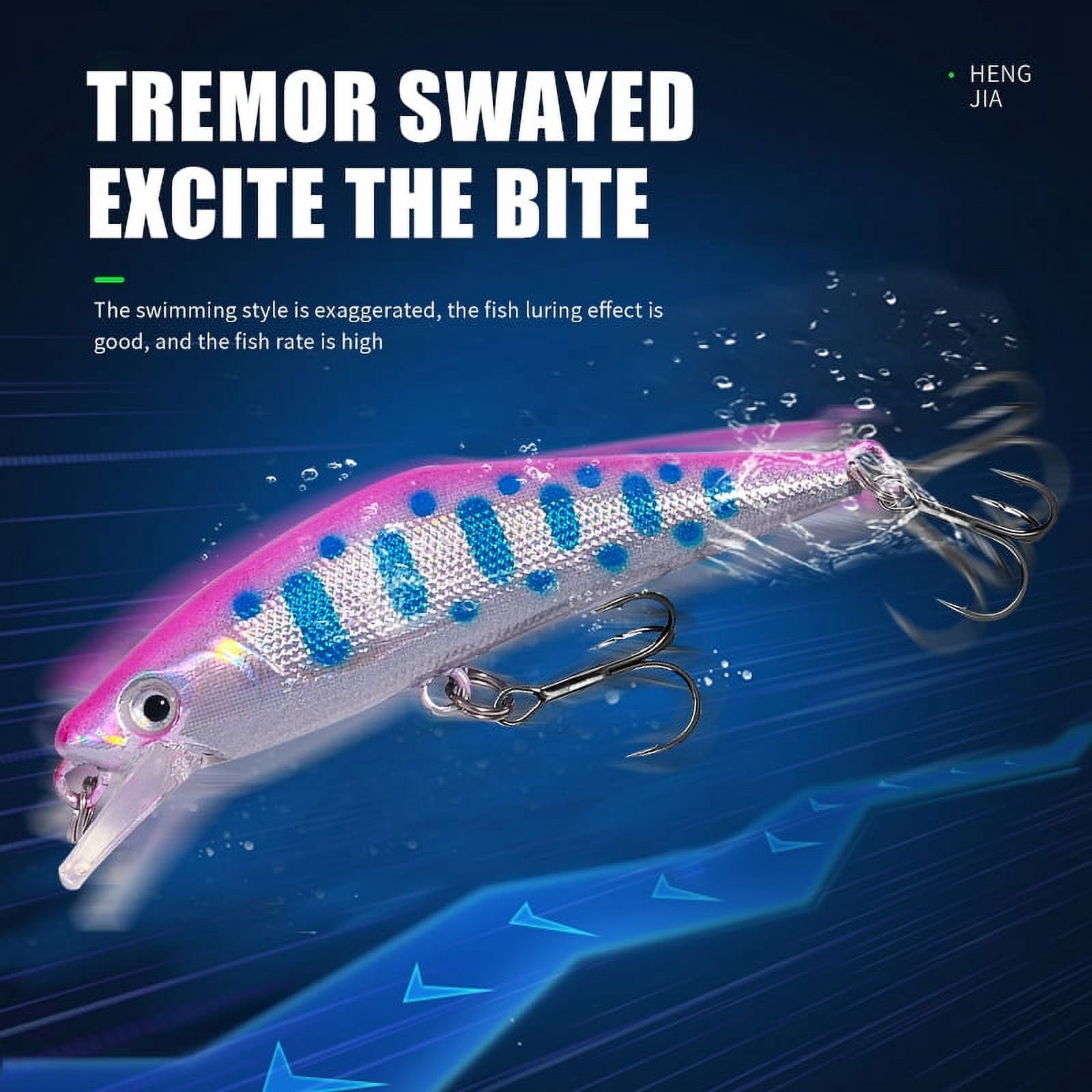 HENGJIA Fishing Lures, Jerkbait for Bass Fishing Minnow Lure Set Fishing Plugs Hard Baits Swimbaits Topwater Lures for Trout Bass Perch Fishing,30pcs