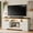 White, variant on Farmhouse LED TV Stand for 65 Inch TV, Entertainment Center with Power Outlet, Media Console with Storage Cabinets and Shelves, Walnut