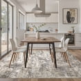 thumbnail image 3 of MICGEEK 8x10 Washable Area Rugs for Living Room, Modern Abstract Printed Rug, Vacuum-Friendly, Non Slip Indoor Rug for Bedroom Dining Room Home Decor Carpet, Gray/Brown, 3 of 8