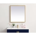 thumbnail image 3 of Elegant Decor Pier 27x30 inch LED mirror with adjustable color temperature 3000K/4200K/6400K in brass, 3 of 13