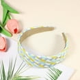 thumbnail image 6 of 1 Pc Elegant Flat Raffia Straw Headband for Women for Girls 5.91"x1.57" Blue, 6 of 6