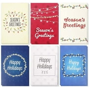 36-Pack Merry Christmas Greeting Cards Bulk Box Set - Winter Holiday Xmas Greeting Cards with Colorful Festive Designs, Envelopes Included, 4 x 6 Inches