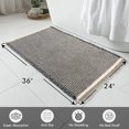 thumbnail image 3 of Wehilion 2pcs Waffle Bathroom Runner Rugs, Boho Bath Rugs Non Slip Washable, Super Absorbent Runner Bath Mats, Rubber Backed Shower Mats for Hallway Bedroom Laundry Room, 3 of 13