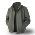 thumbnail image 3 of MaFYtyTPR Men's and Big Men Zipper Jackets Solid Lightweight Stand Collar Long Sleeve Windproof Outerwear With Side Pockets For Business Daily Wear A-Army Green L, 3 of 5