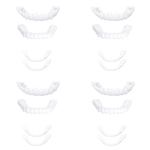 2 soportes para cubierta de dientes para dentaduras postizas con bolsa superior e inferior (embalaje Opp)