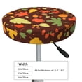 thumbnail image 4 of Daiia Autumn Leaves Stool Covers Round,Round Bar Stool Covers Waterproof Bar Chair Covers Washable Stool Cushion Slipcover for 12-14 Inch Chair-13 inch, 4 of 7