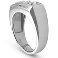 thumbnail image 2 of Pompeii 1ct Diamond Mens Three Stone Wedding Anniversary Ring 10k White Gold (H/I,I1-I2), 2 of 5