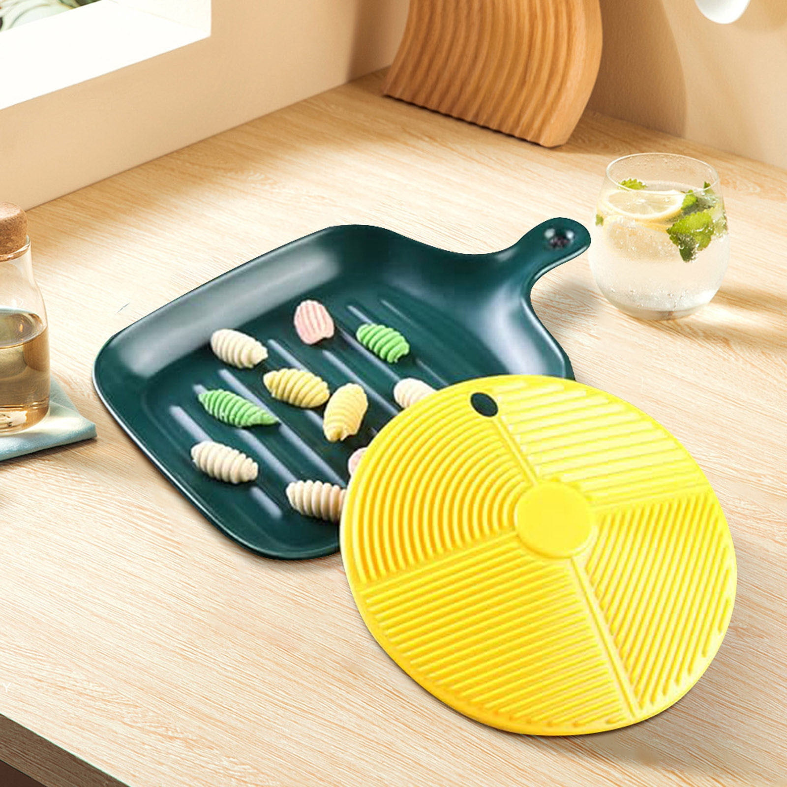 Kit 2 Planches à Gnocchis + 2 Brosses De Nettoyage - Bois Et Plastique - Pour Pâtes Maison - 11
