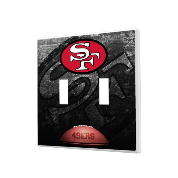 San Francisco 49ers Legendary Design Double Toggle Lightswitch Plate
