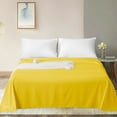 thumbnail image 6 of Flxxie 1800 Count Soft Brushed Microfiber Flat Sheet, Shrinkage, Fade Resistant Bedding Top Sheet, Easy Care, Yellow, Twin, 66"x96" with 4" hem, 6 of 6