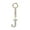 J, variant on Contemporary Letter Keychain Featuring Crystal Detail, Sturdy Metallic Key Chain Accessory for Daily Essential