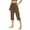 Brown, variant on Besolor Women's Workout Capri Pants Elastic Waist Drawstring Casual Summer Cropped Pants with Pockets