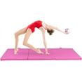 thumbnail image 2 of YYEAN Non-Slip Tri-Fold Gym Mat 6'x2'x2" with Handles - Folding Exercise Mat for Yoga, Stretching, MMA & Tumbling - Gymnastics Fitness Mat-Pink, 2 of 7