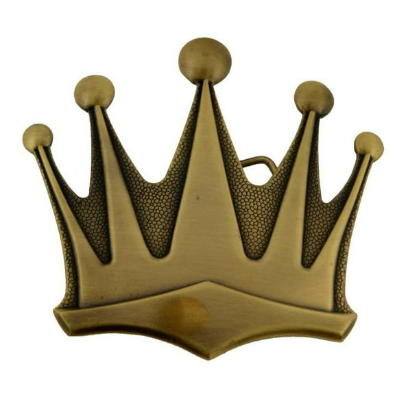 Crown Belt Buckle Western Rodeo Cowboy Brass Metal King Royal Men Women Big