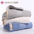thumbnail image 5 of Nvzi 2 toallas de baño de algodón puro, multiusos, para uso en baños, fitness, para diversas situaciones sin esfuerzo. 28,35 x 13,39 pulgadas (gris claro), 5 of 5