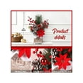 thumbnail image 4 of Small Artificial Christmas Tree Tabletop Decoration - Mini Tree With Red Berry And Pine Cone Ornaments On Red Stump For Indoor Holiday Decor, 4 of 11