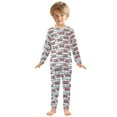 thumbnail image 3 of joogoo Cartoon Fire Truck 2 Piece Long Sleeve Tee and Pants Cotton Pajama Set 3T, 3 of 7