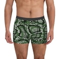 thumbnail image 4 of Wukai Green Snakeskin Print Men’s Underwear Breathable Boxer Briefs,&nbsp;Moisture Wicking & Breathable-Small, 4 of 7