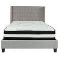 thumbnail image 4 of Emma + Oliver Full Accent Extended Panel Platform Bed/Mattress-Light Gray Fabric, 4 of 5