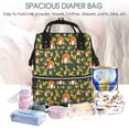 thumbnail image 5 of Fuzoiu Mushroom Leaf Print Diaper Bag Backpack,Baby Essentials Travel Tote,Multi function Waterproof Diaper Bag, Travel Essentials Baby Bag - Unisex, 5 of 6
