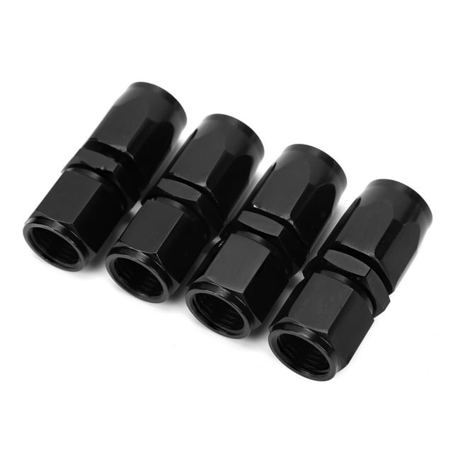 4pcs Universal Straight AN6 ‑6AN Swivel Hose End Fitting Adaptor Polishing Surface