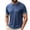 Dark Blue, variant on Klisyaur Mens Sports Shirts Short Sleeve Crew Neck Solid Color Tops Gym Workout Athletic Activewear Clothes