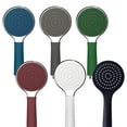 thumbnail image 7 of Wide colorful handheld shower head with silicone grip 6 colors (Navy Blue), 7 of 7