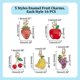 thumbnail image 2 of 80 piezas de 5 estilos de dijes de frutas esmaltadas, colgantes de aleación de frutas, fresa, plátano, uva, cereza, colgantes., 2 of 5