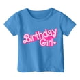 thumbnail image 3 of Hienoo Toddler Girls Birthday T Shirt Letter Print Short Sleeve T-Shirt Casual Summer Tee, 3 of 3