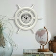 thumbnail image 4 of Infinity Instruments Captain's Wall Clock, Ivory, 15", 4 of 7