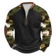 thumbnail image 2 of Blusas y camisas de manga larga con cuello redondo para hombre, sudadera con capucha de cuello redondo con cremallera y estampado, sudadera de manga larga, blusa de poliéster para hombre, 2 of 4