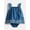 Med Wash Denim, variant on Baby Girls Eyelet Tank Romper, Sizes 0/3M-24M
