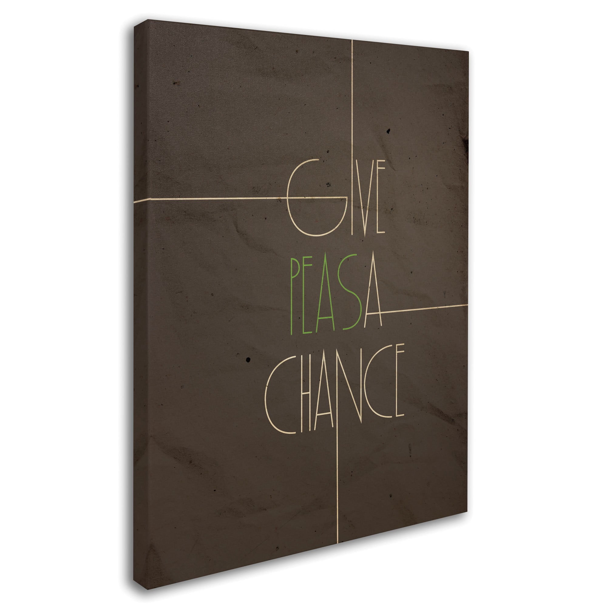 Trademark Fine Art "Give Peas a Chance" Canvas Art by Megan Romo