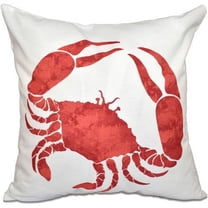 Simply Daisy 16" x 16" Crab Animal Print Outdoor Pillow
