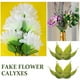 thumbnail image 2 of 50 piezas de cálices de flores de plástico, sépalos de plástico, receptáculos de cálices de flores falsas para flores de bricolaje, 2 of 6
