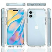 Pivoi 5.4" iphone 12 Mini Transparent Case and Cover PC and Soft TPU Crystal Clear Iphone 12 Mini Mobile Cover