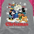 thumbnail image 3 of Disney - Christmas Brings So Much Joy - Toddler & Youth Girls Raglan Graphic T-Shirt, 3 of 4