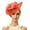 Orange, variant on EazyTech Women Fashion Solid Netted Gauze Fascinator Hat Clip On Headpiece for Wedding Tea Party Church Derby