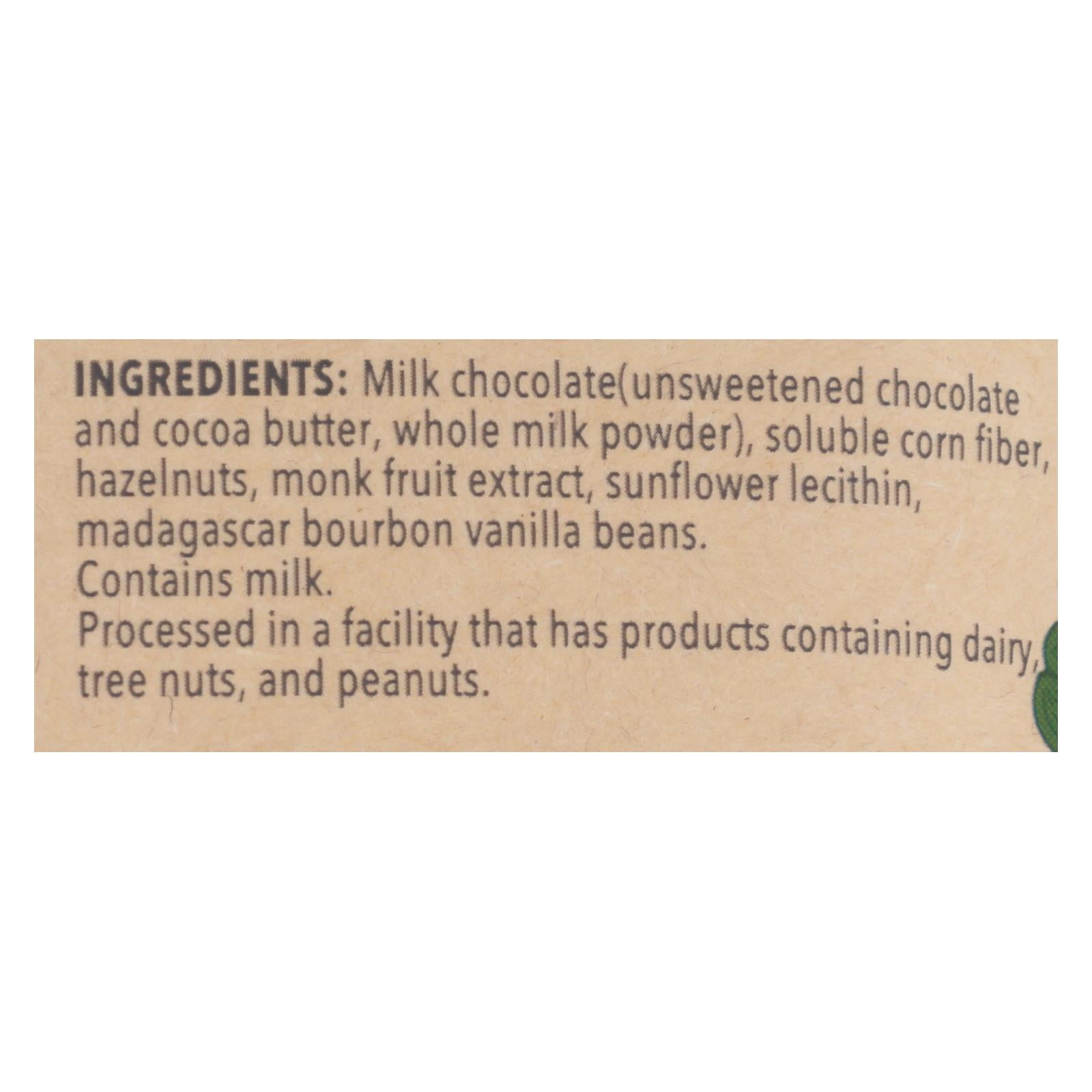 Choczero - Keto Bark Milk Chocolate Hazelnt - Case of 12-6 OZ