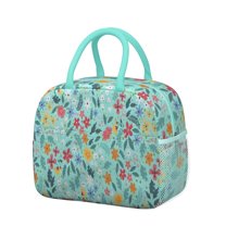 Womens Pioneer Flower Floral Print Pattern Lunch Box for Work,Insulated Lunch Bag for Women,Loncheras Para Mujer,Leakproof Adult Lunch Bag for Work,Beach,Travel,Picnic,Camping