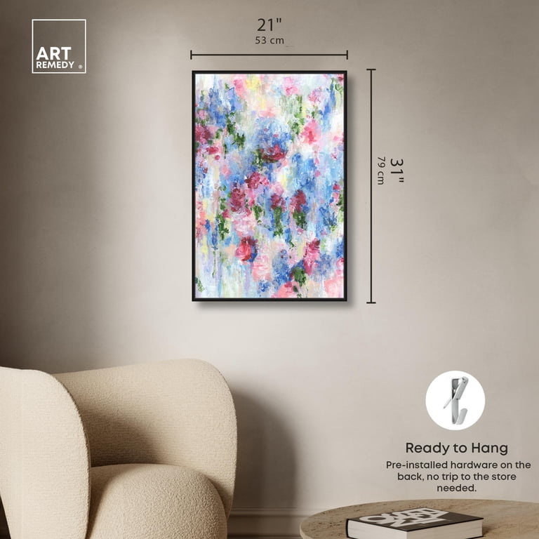 Dance of Emotions Canvas Pastel Wall Art by Art Remedy, Black 