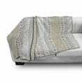 thumbnail image 3 of Rose Soft Flannel Fleece Blanket, Vintage Vertical Borders with Abstract Blossoms and Classical Victorian Motifs, Cozy Plush for Indoor and Outdoor Use, 50" x 60", Grey Tan and White, by Ambesonne, 3 of 6