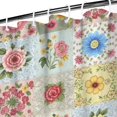 thumbnail image 3 of Pioneer Flower Floral Print Pattern Shower Curtain 36"x72", Bathroom Decorative Shower Curtain Set with 12 Hooks, Waterproof Washable, 3 of 6