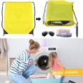 thumbnail image 4 of 2 Pcs Drawstring Backpack Bags Sports Cinch Sack String Bags Yellow Light Green Drawstring Gym Bag Draw String Backpack Bulk Swimming String Bags, 4 of 5