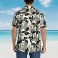 thumbnail image 4 of Sikiie Abstract Watercolor Print Men's Hawaiian Shirt, Summer Beach Button Pocket Short Sleeve T-Shirt,Medium, 4 of 7